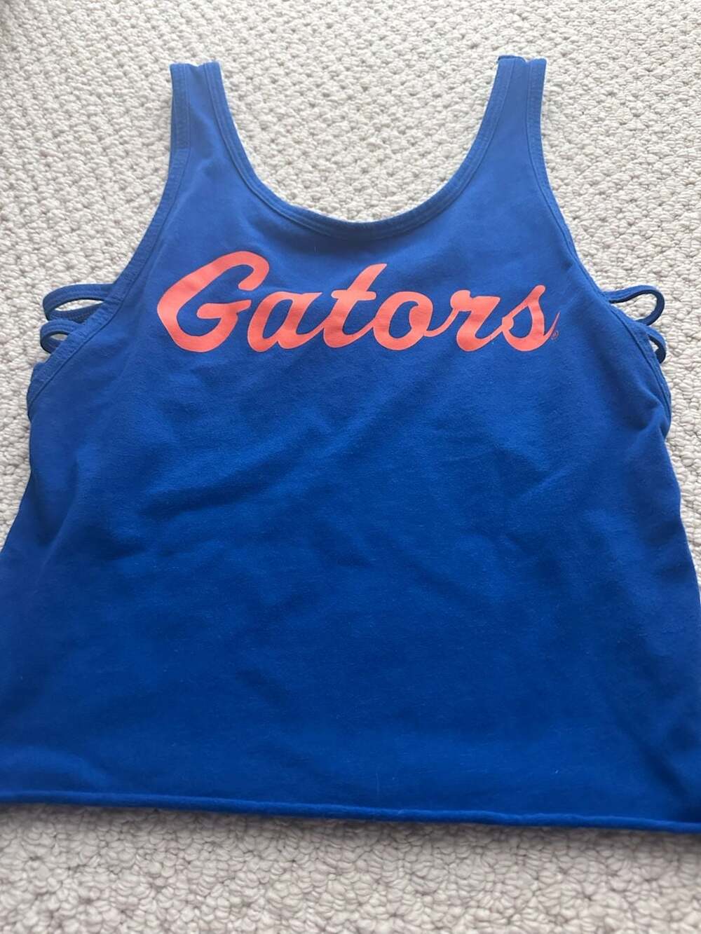XS Victoria's Secret PINK University of Florida Gators Cut-Out Side Cropped Tank